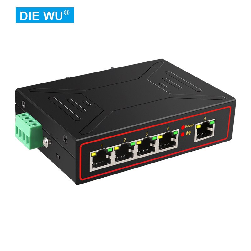 TXI173 5 Ports Industrial Iron Case Ethernet Switch 10/100Mbps Rj45 Signal Strengthen Vlan Network Switch