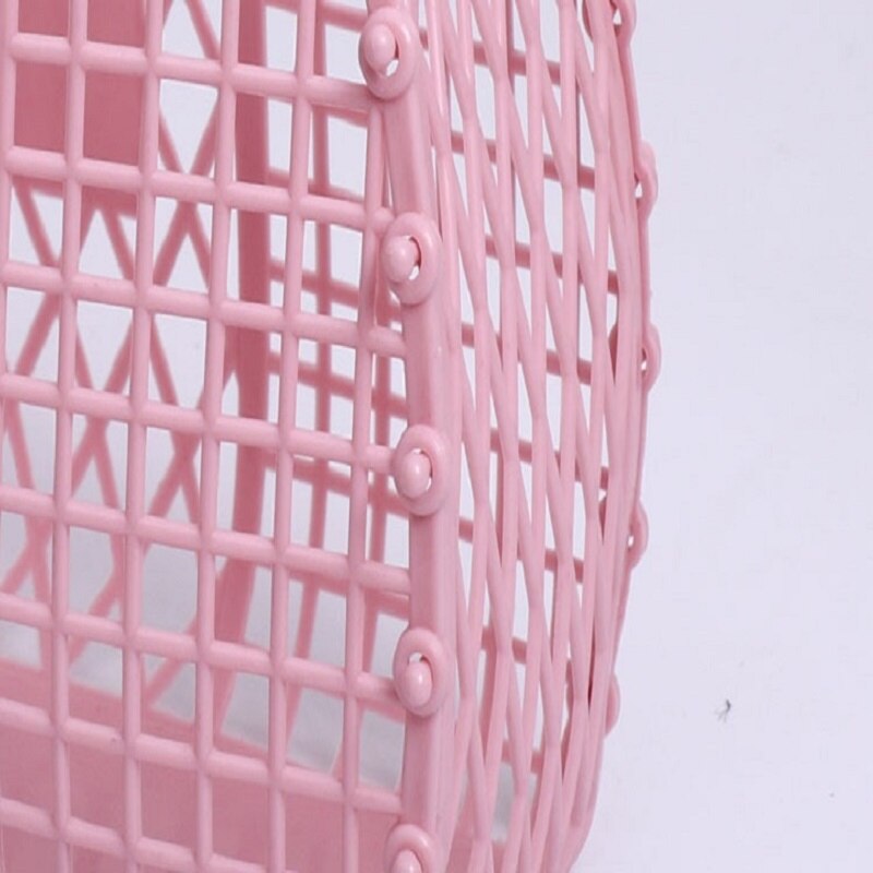 Plastic Bath Baskets Foldable Hollow Wicker Rattan Cosmetic Storage Bucket Bathroom Livingroom Hanging Finishing Drain Organizer
