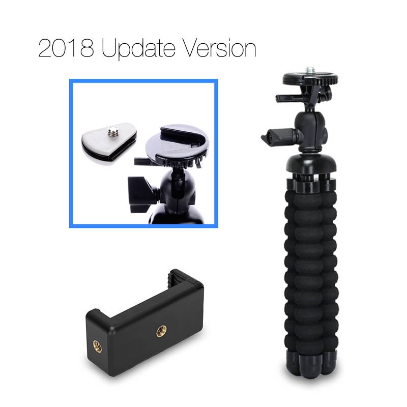 DUSZAKE Flexible Gorillapod Mini Tripod for Phone Tripod Stand Live Mini Phone Tripod for iPhone Xiaomi Phone Camera Accessories: Kit 5 Black