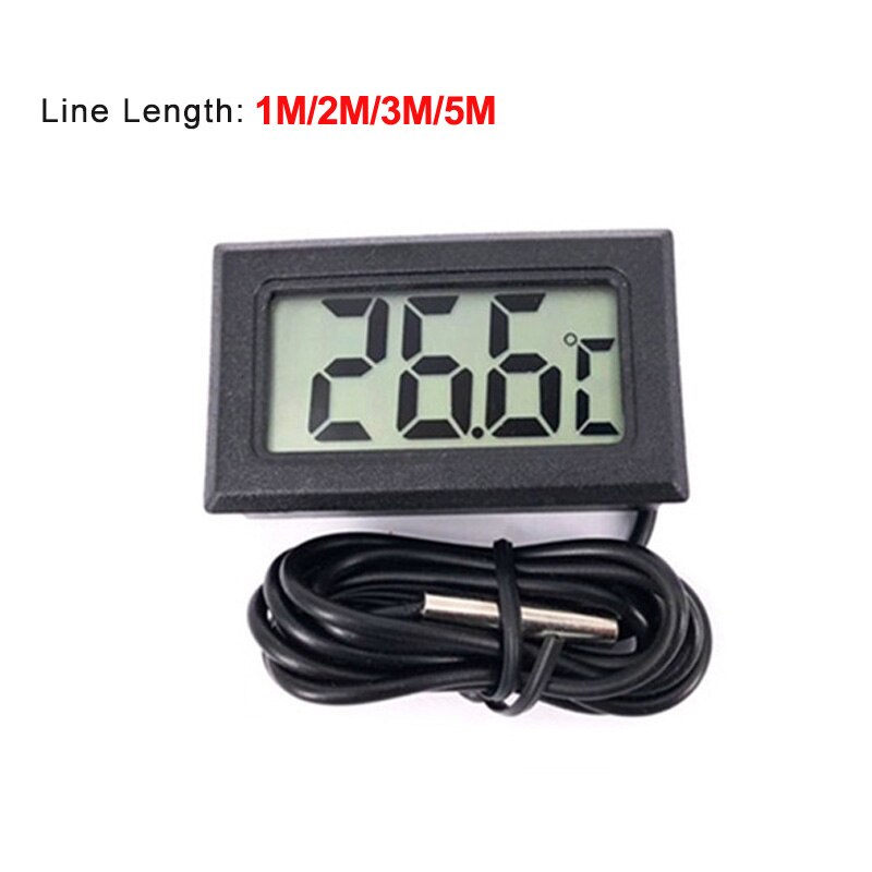 Mini dijital LCD termometre buzdolabı dondurucu için sıcaklık-50 ~ 110 derece su geçirmez akvaryum termometresi dijital LCD 1/2 /3/5M