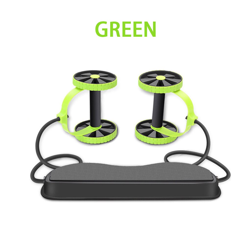 Abs rueda abdominales fitness udstyr ab hjul rulle abdominalgym udstyr til hjemmetræning træningsmaskine: Hjul fitness grøn