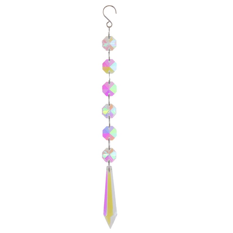 Carrillón de viento de cristal, campanas de viento, prismas de diamante, atrapasueños colgante, cortinas de ventana, decoración de jardín: 12 Wind Chime