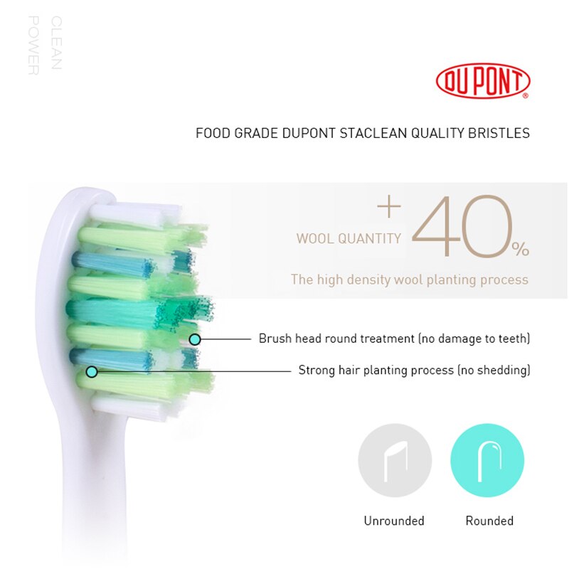 Ultralyds sonisk elektrisk tandbørste 5 tilstande genopladelig tandbørste ipx 7 vandtæt dental hjemmebørste sonisk elektrisk