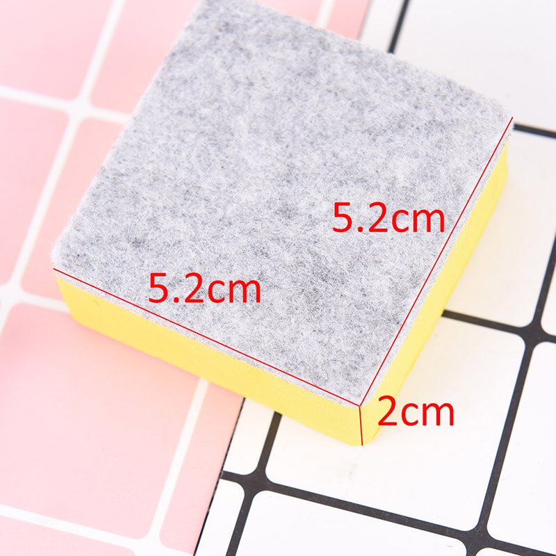 2 st / parti tavla suddgummi gult tavla whiteboard rengörare torr markör penna skum radergummi krita borstar 5.2*5.2*2cm