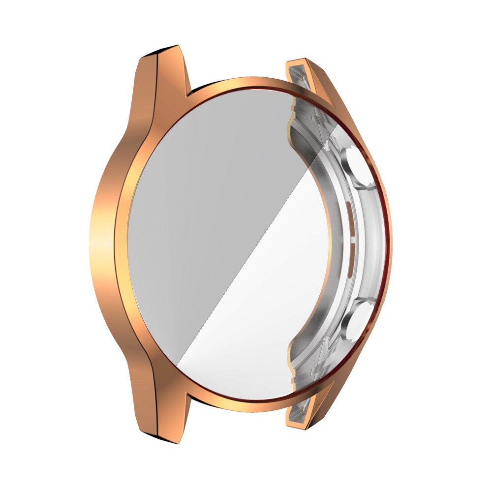 Funda galvanizada de TPU para reloj Huawei Watch GT 2 de 46mm y 42mm, repuesto de funda protectora de pantalla completa, accesorios para reloj inteligente: rose gold / 42mm