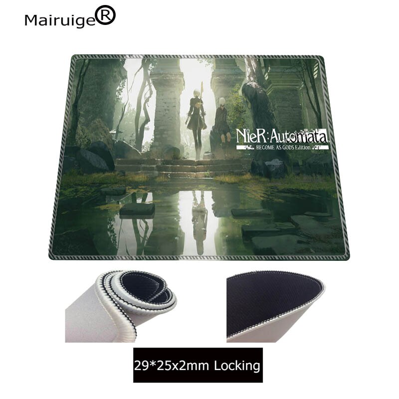 Alfombrilla Mairuige Nier Automata para ordenador, alfombrilla de ratón para gamers de 90x40cm, alfombrilla de ratón a la de gran bloqueo en los bordes, alfombrillas para escritorio de oficina: 250X290X2MM