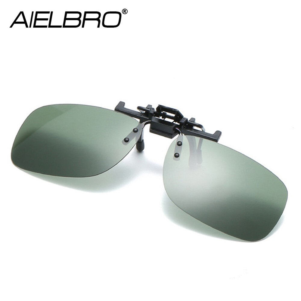 Clip on okulary spolaryzowane okulary mężczyźni kobiety jazda samochodem łowienie ryb jazda na rowerze turystyka okulary przeciwsłoneczne Night Vision okulary przeciwsłoneczne w formie nakładki: C06 DARK GREEN