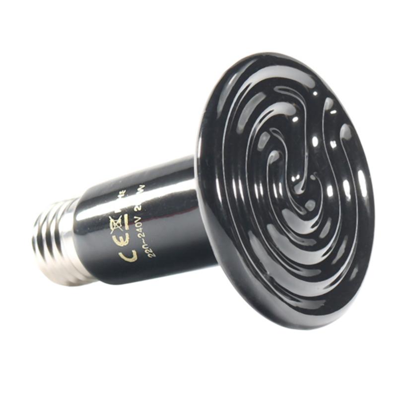Pet Heating Bulb 220V Infrared Ceramic Heat Emitter Light Bulb for Reptile Pet Brooder Amphibians Chickens Lamp