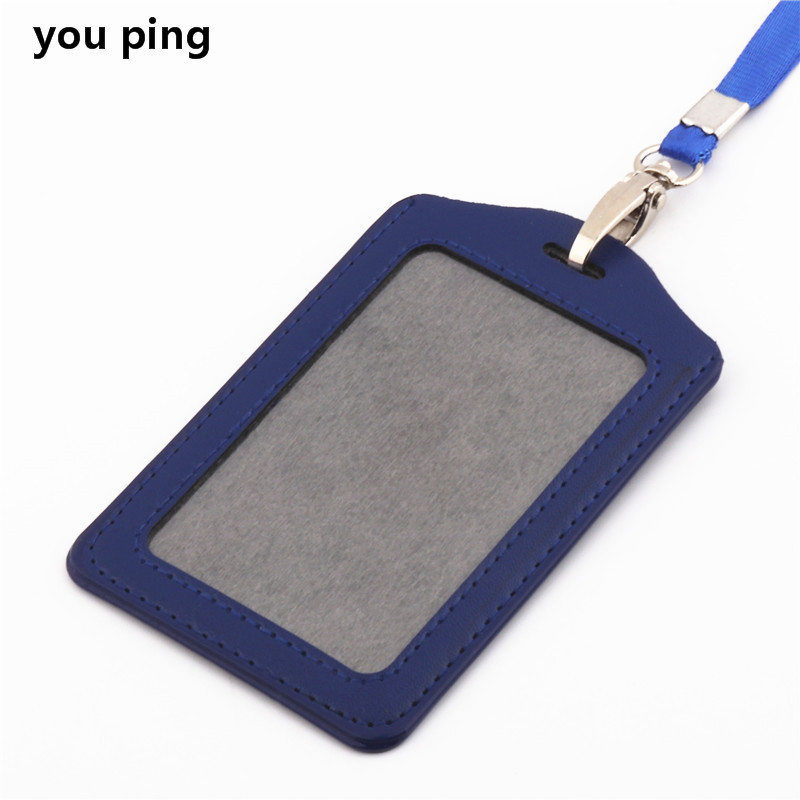 11 Colour PU Card Cover Bus Card Badge Lanyard Business Credit Cards Bank ID Card school supplies