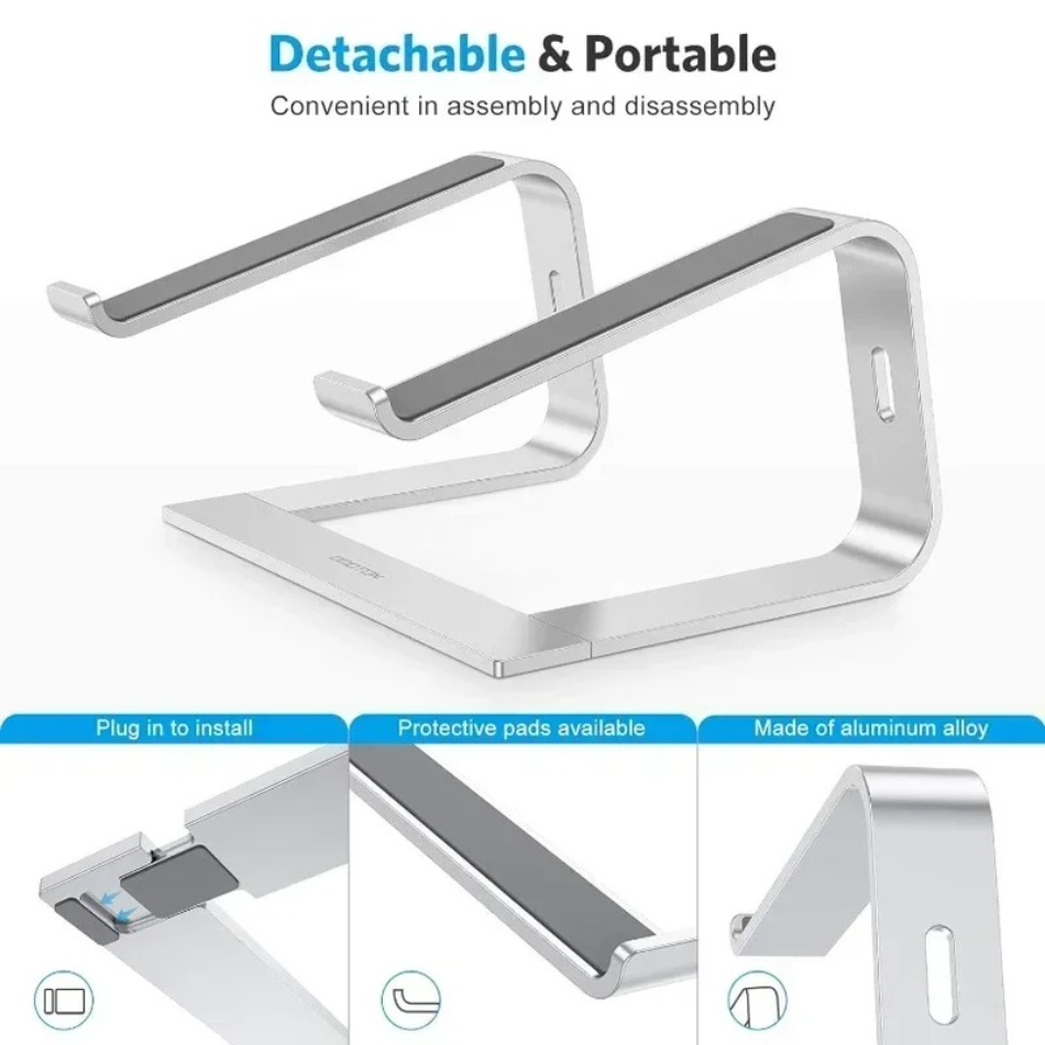 Draagbare laptopstandaard van aluminiumlegering Afneembare laptophouder voor desktop voor MacBook Air/Pro Lenovo en alle laptops 11-16 inch*