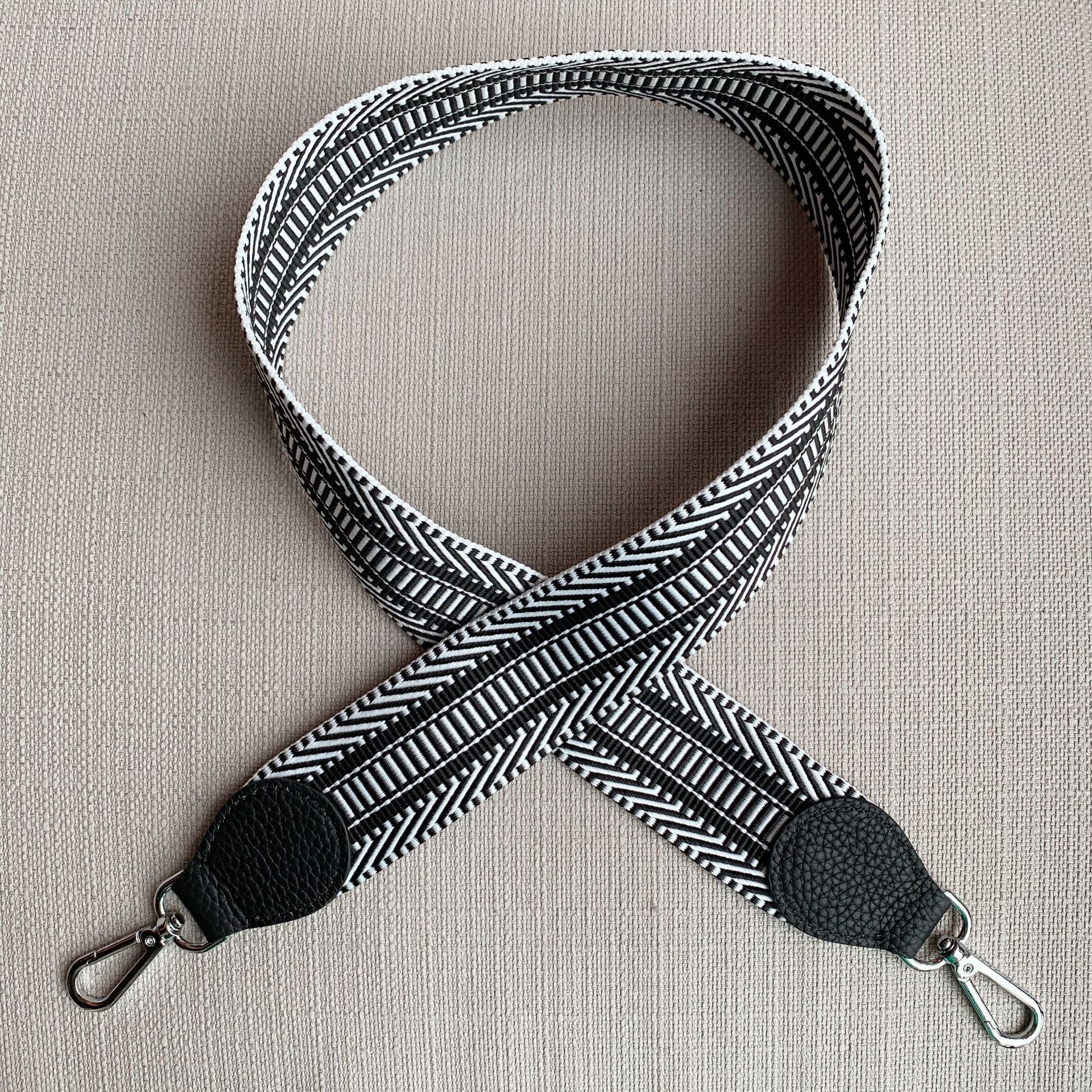 Breien brede tas riem leren handtas schouderriem accessoire zilveren gesp merk