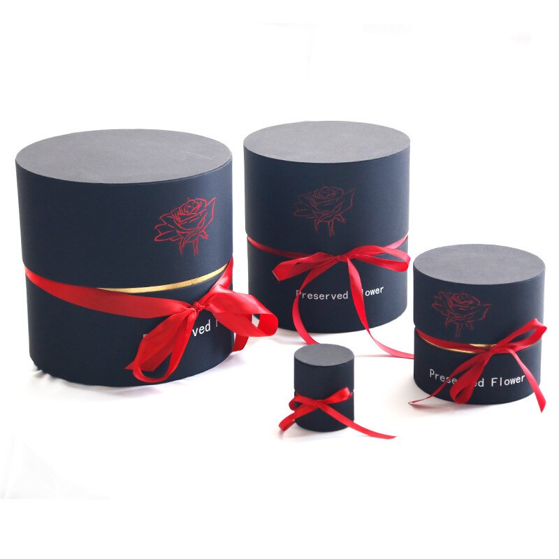 Preserved Real Rose Flower With Bucket Enternal Red Rose With Box For Valentine's Day Mother's Day Wedding Women Girls