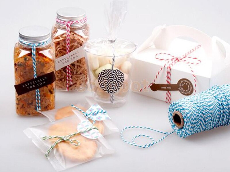 Sznurek bawełniany sznurek piekarski kolorowe sznurki bawełniane sznurek makrama sznurek sznurkowy DIY tekstylia domowe pakowanie prezentów dekoracje ślubne 2mm 100M