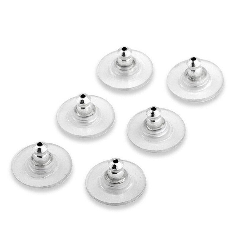 20 stuks/set doe-het-zelf knutselaccessoires siliconen oorbelstoppers oorbelmoeren sieradenonderdelen