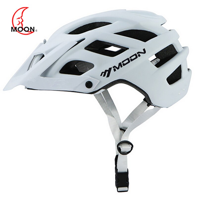 MOON-Casco de seguridad para bicicleta de montaña TRAIL XC para hombre, Ciclismo de Carretera M L: White / M