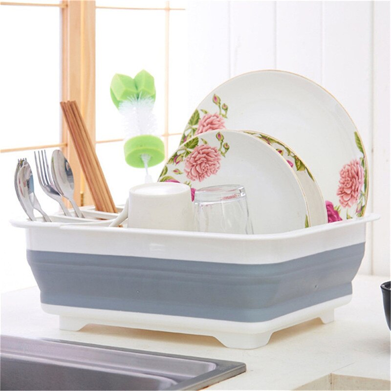Great Kitchen Sink Dish Multi-function Drainer Drying Rack Kitchen Washing Holder Basket Organizer Tray