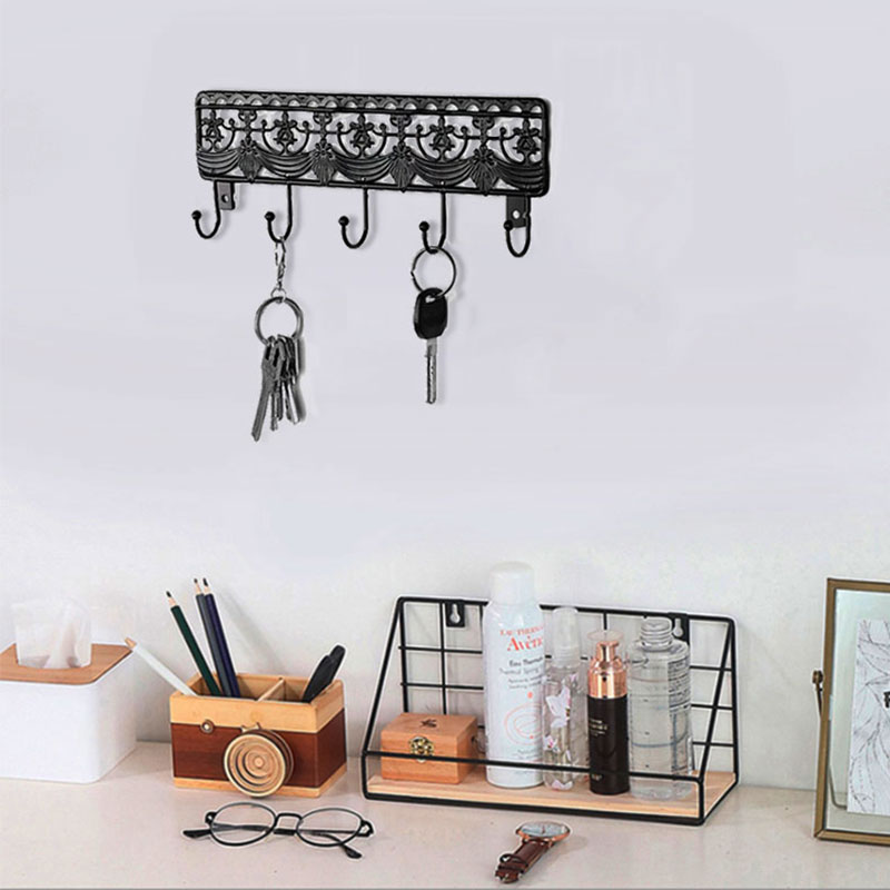 Crochets à clé support mural clés cintre patère à vêtements crochet de porte pour la maison stockage salle de bain cuisine manteau suspendus organisateur fer ancre