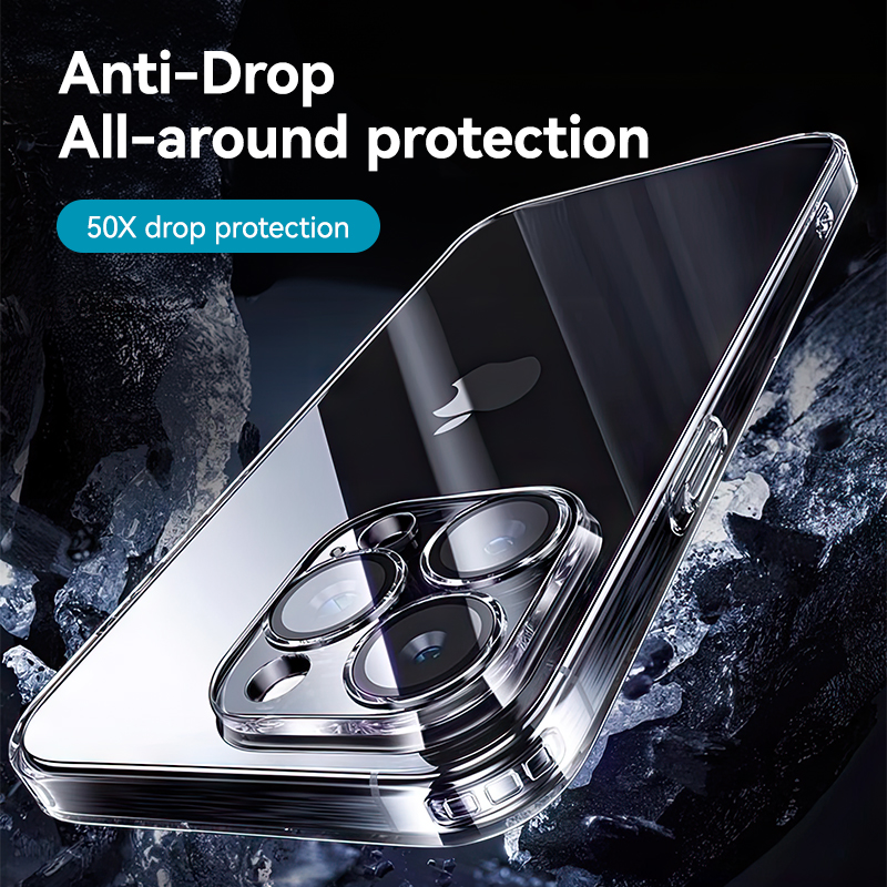 Joyroom Case For iPhone 16 15 14 13 Pro Max Anti Transparent Cover For iPhone 16 Pro Max Soft TPU Case With Len Protection