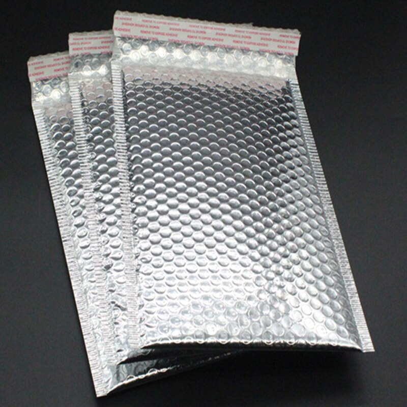 30PCS/Lot Silver Plastic Bubble Bags Waterproof Mailers Padded Envelope Packaging Shockproof Bubble Bags