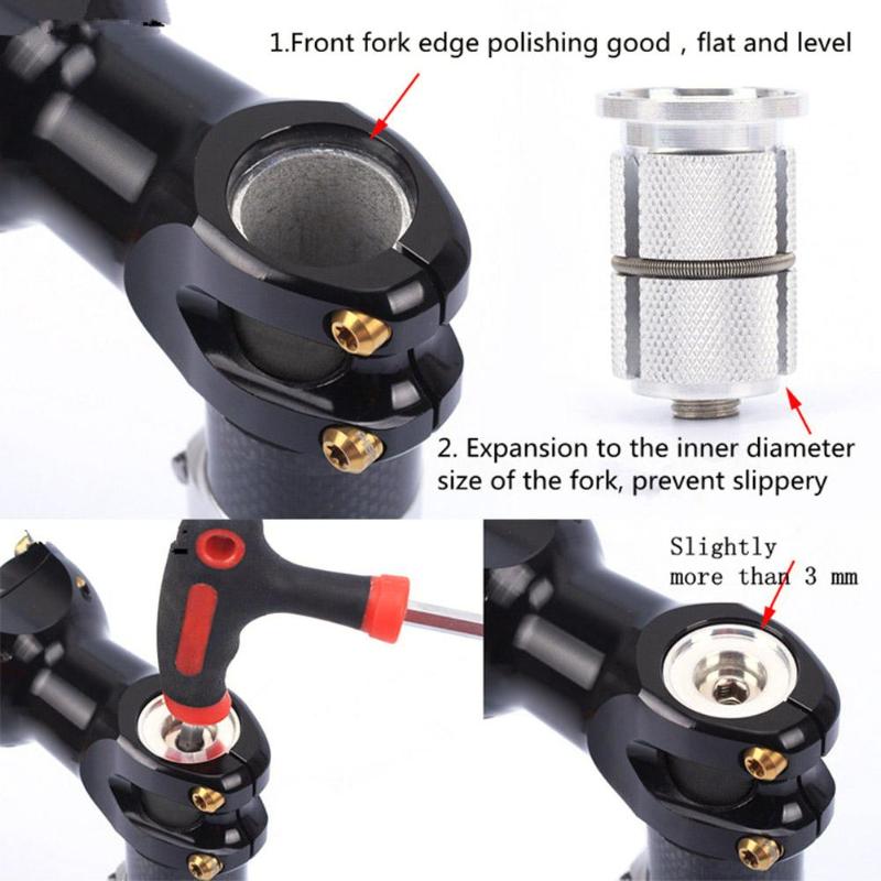 Kolfibercykel headset keps hängande kärna gaffel topp mountainbike gaffel expandera headset spacer kärna skruv bult tillbehör
