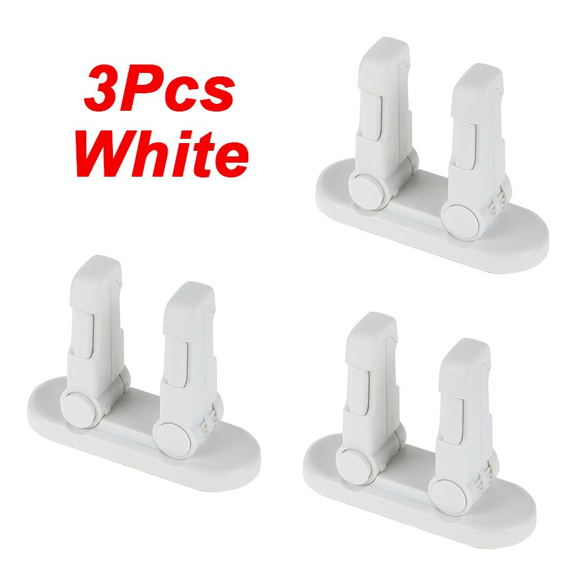 1/2/3Pcs/Lot Child Safety Lock Baby Door Handle Lock Lever Lock Proof Window Anti-opening Protection Toddler Kids Door Stopper: 3 Pcs White