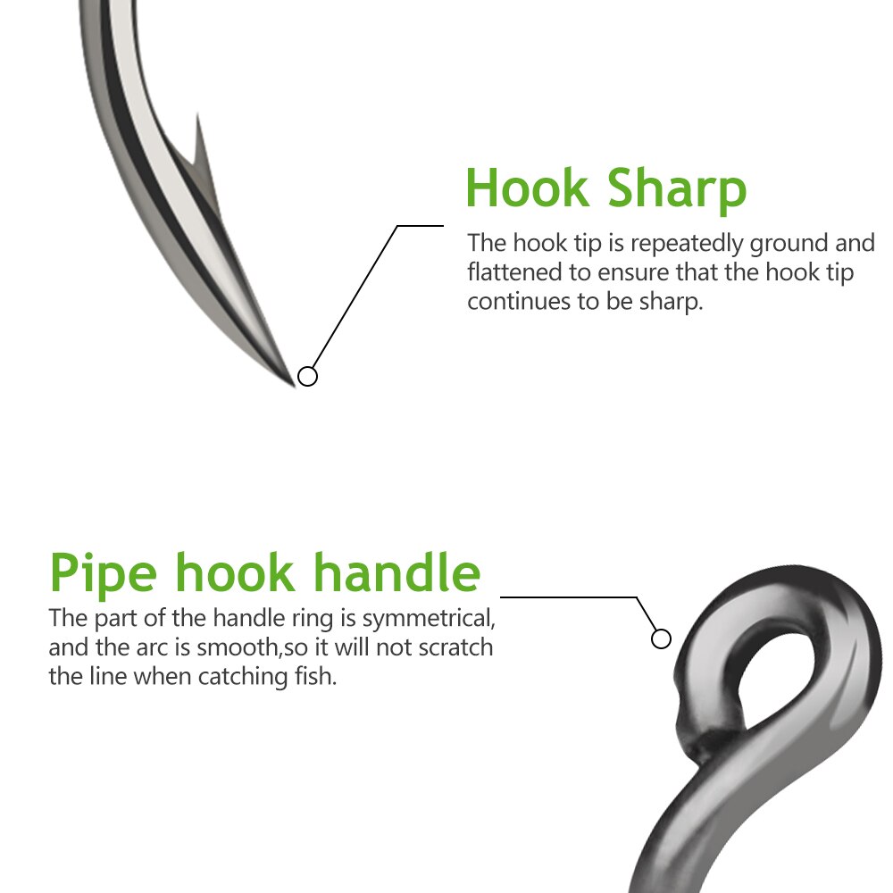 DNDYUJU-anzuelos de pesca de mar 6 #-5/0 #, accesorios aparejos, señuelo de pesca suave, 50 Uds.