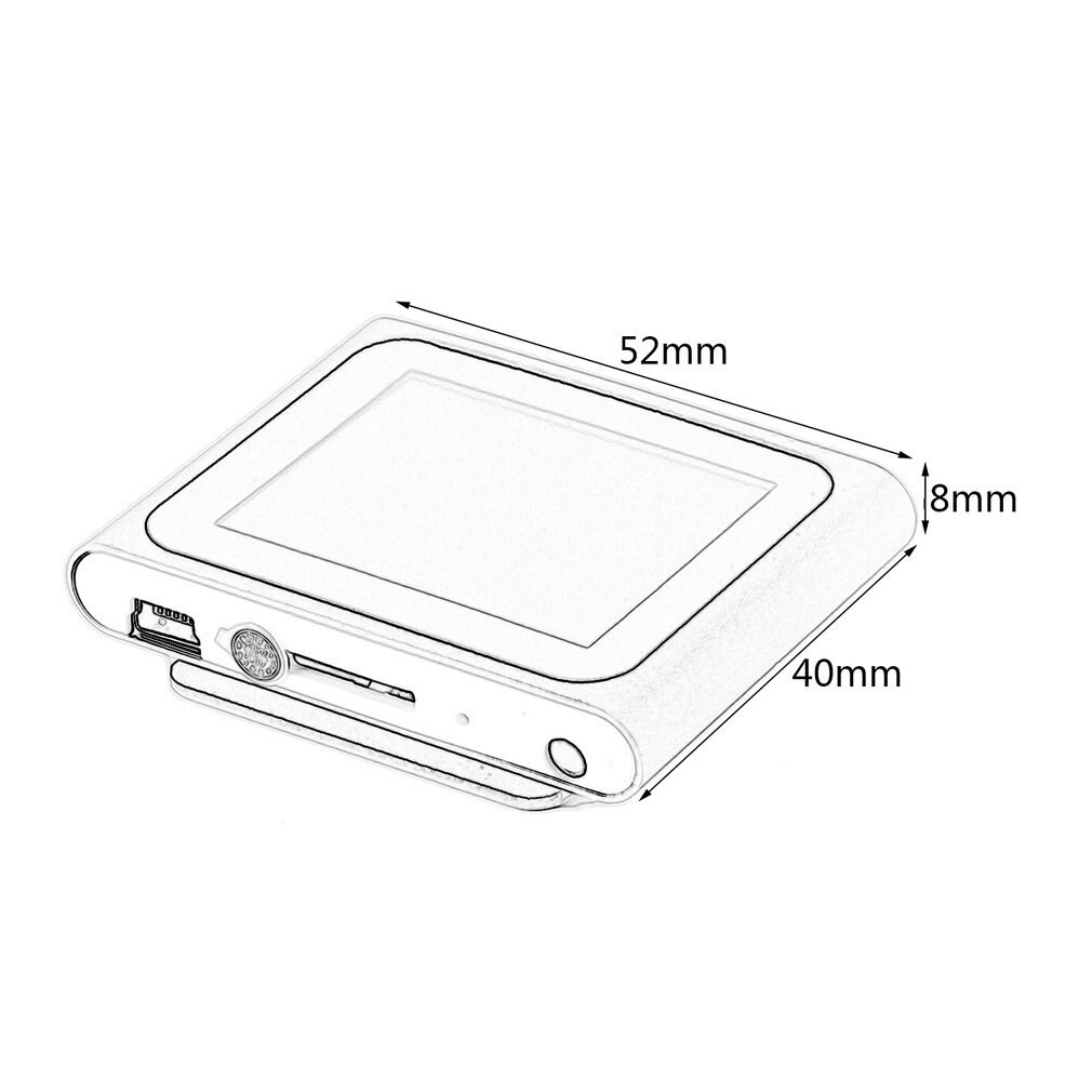 Portable Size 1.8 Inch LCD Screen Display 6th Generation Music Media Video Movie FM Radio MP4 Player Easy Carry