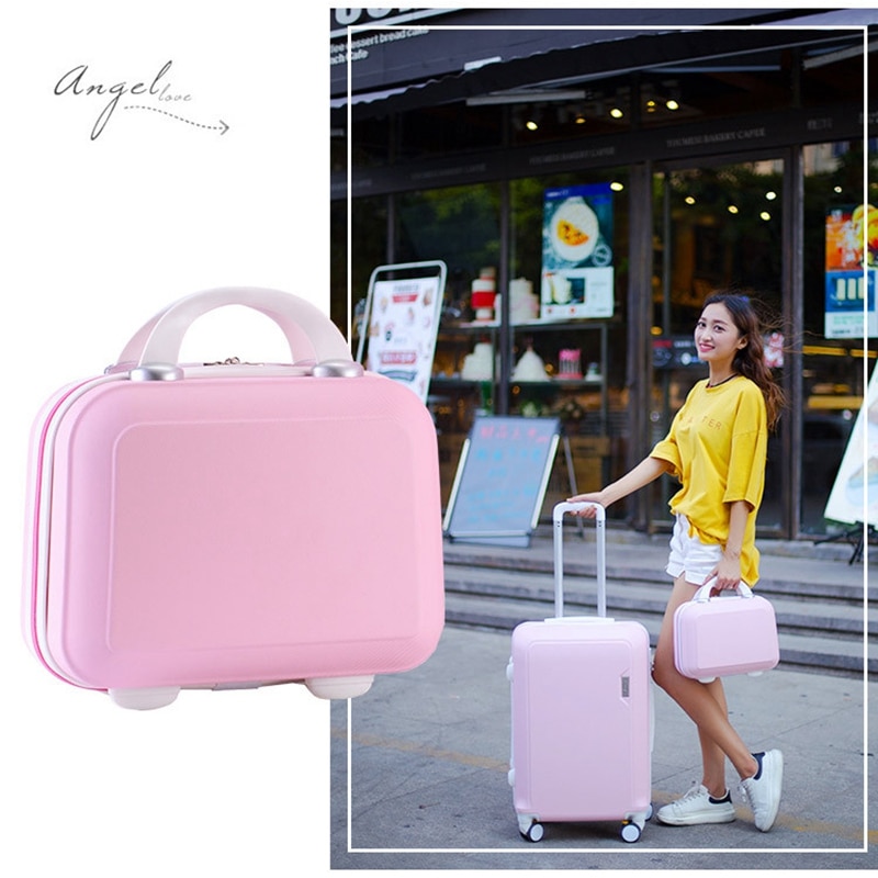 Ladies Cosmetic Case Brand Makeup Artist Beauty Cosmetic Cases Cosmetic Bag Portable Pretty Suitcase black
