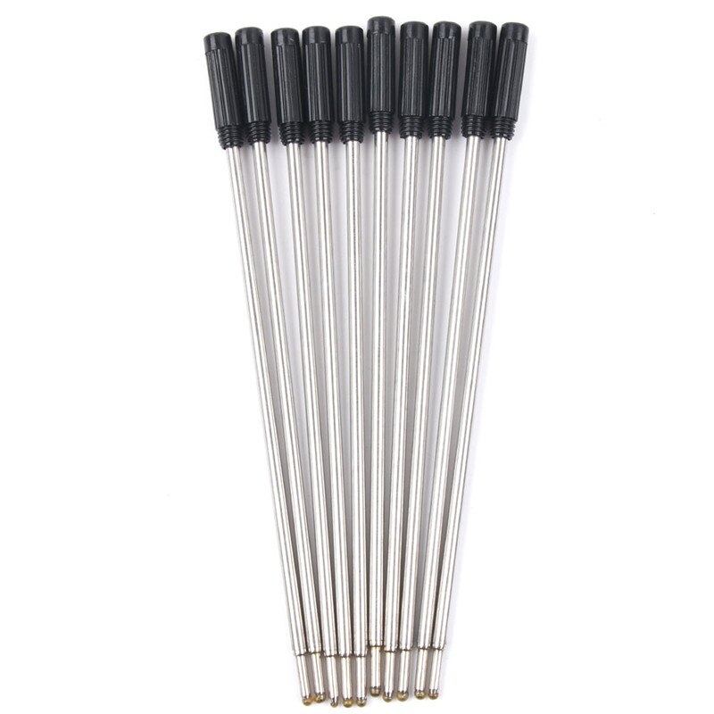 10 Pcs Universal Standard Style Ballpoint Pen Refills Replacement Black and Blue Ink Refills 0.7/1.0 mm School Office Supplies
