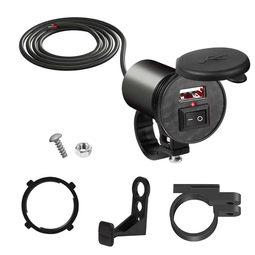 Ładowarka motocyklowa USB, wodoszczelne gniazda USB, adaptery, zasilanie 12/24V robić telefonu komórkowego, akcesoria motocyklowe