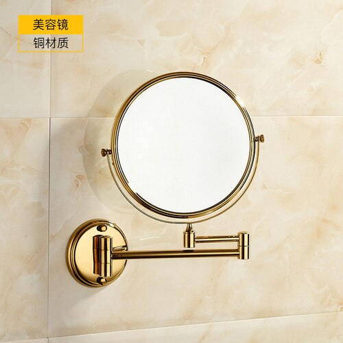 Accessoires de salle de bain en cuivre doré | Porte-serviettes 60cm porte-serviettes mural de bain-douche, ensemble de porte-savon en céramique: makeup mirror