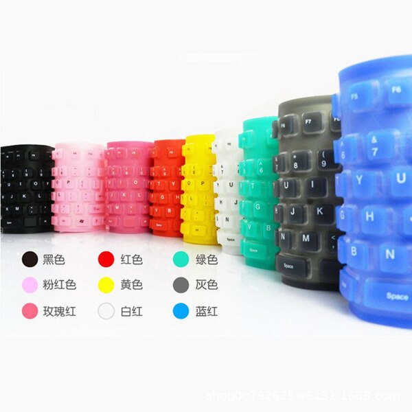 85 smakebit vanntett støvtett mykt tastatur foldespill dobbel farge internettkafeer spesialtilbud usb silikontastatur