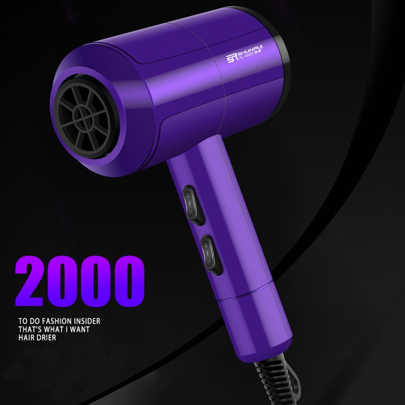 Powerful Hair Dryer Negative Ion Blow Dryer Household Salon Electric Hairdryer /Cold Wind With Collecting Nozzle