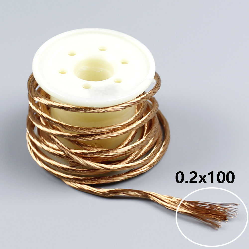 0.2x30 0.2x50 0.2x60 0.2x80 0.2x100 0.2x200 Strands Litz Wire 0.2mm Polyurethane Enameled Round Copper Stranded Wire