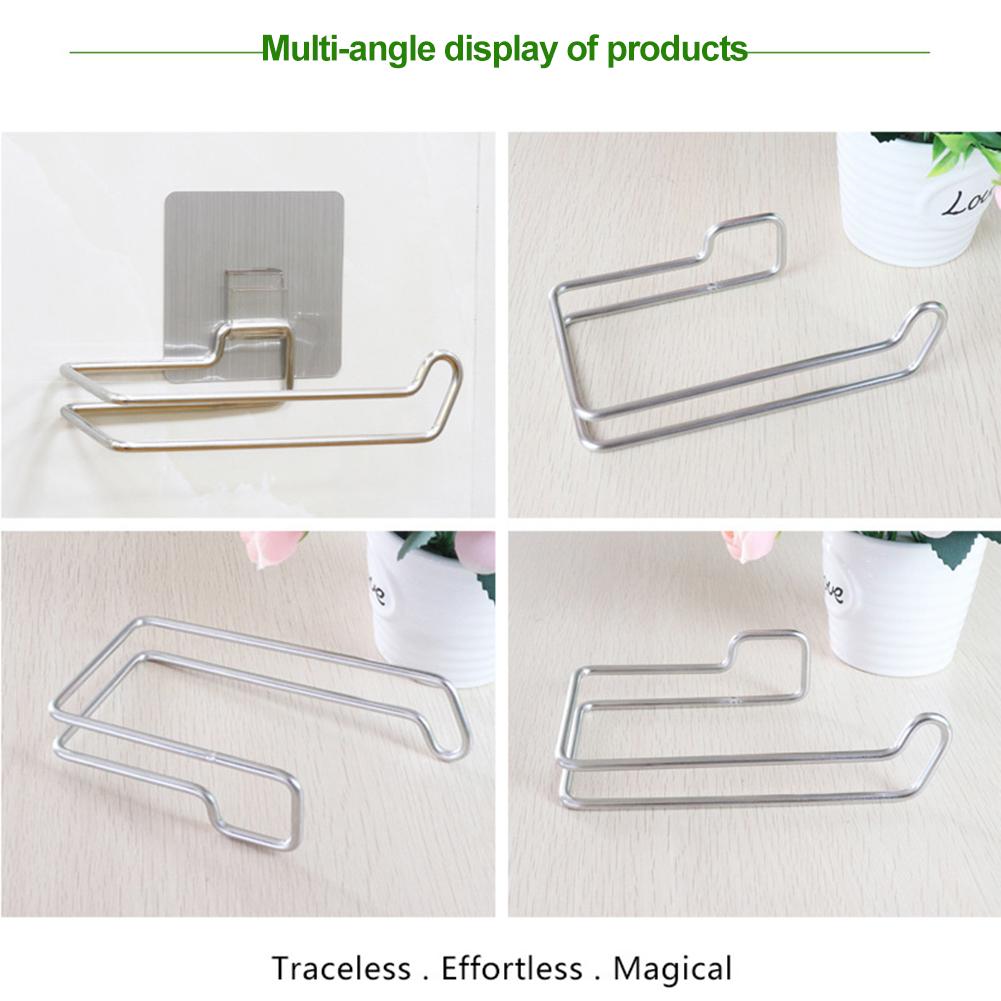 Wc Papierrolhouder Herhaaldelijk Wasbare Herbruikbare Ponsen-gratis Roestvrijstalen WC Tissue Houder Wc Badkamer Supply