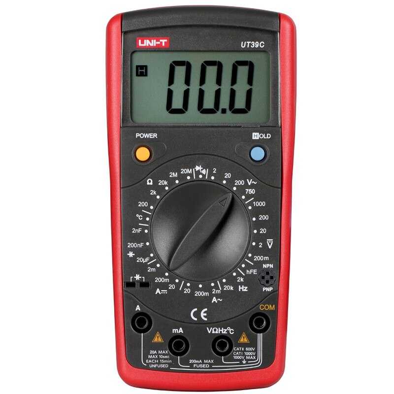 Digital Multimeter UNI-T UT39A/UT39B/UT39C/UT39E AC DC Handheld multimetro ture rms with lcd display: UT39C