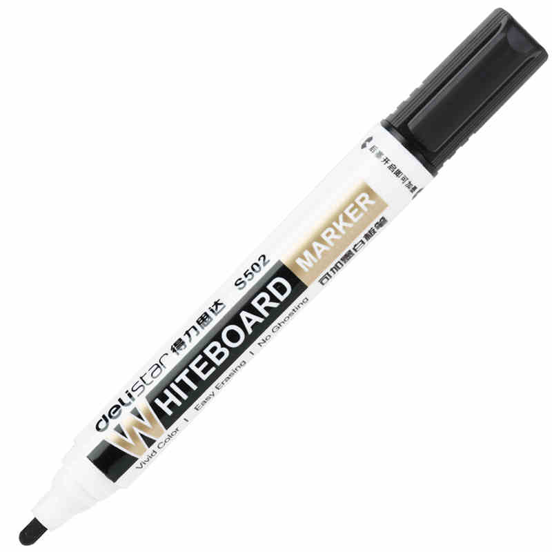 Deli s502 caneta marcadora de tinta repetida, tinta vermelha/preta/azul para escola e escritório, 10 unidades