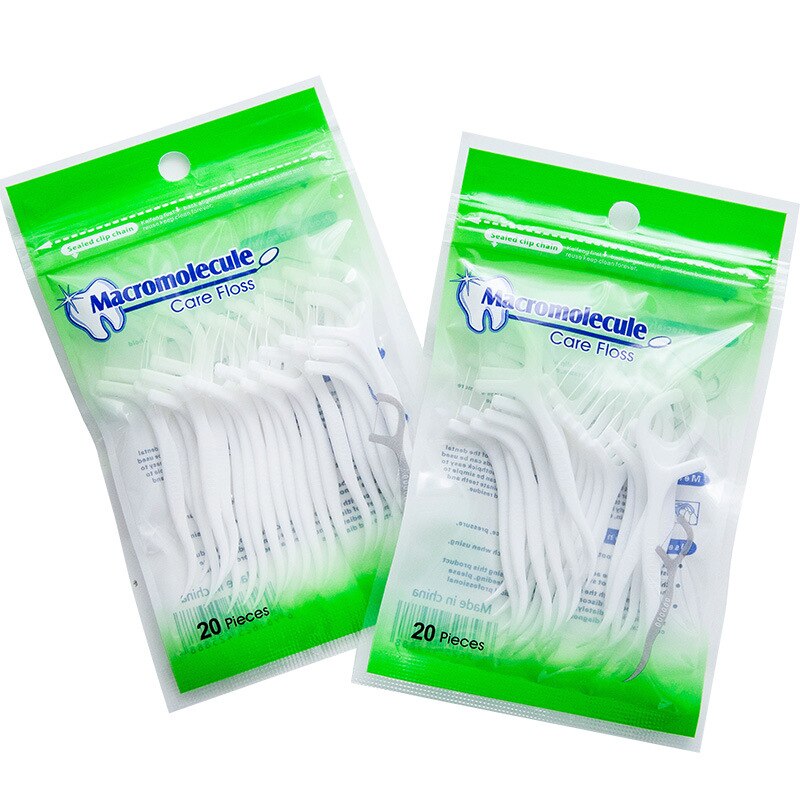 Beliebte 20 stücke Baby Floss Interdentalbürste Weiß Zähne Stick Zahnstocher Oral Pflege