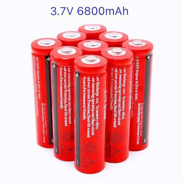 100% Original BRC18650.batería de litio. 3,7 V. Voltios.6800mah. Recargable. Li-Ion para elbanco.de.potencia.linterna.