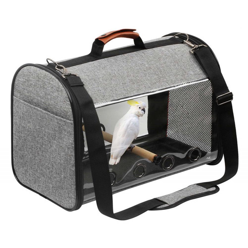 Transportín de viaje para pájaros transparente, portátil, loro jaula para pájaros, mochila de mano con doble cremallera, de Estuche de transporte para pájaros: Default Title