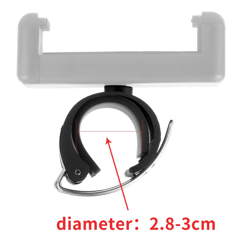 BGNing Auto Selfie Lock Clip Stick monopié de mano hebilla ajustable adaptador de soporte de teléfono para Gopro HERO 8 7 6 5 Cámara de Acción: Color negro