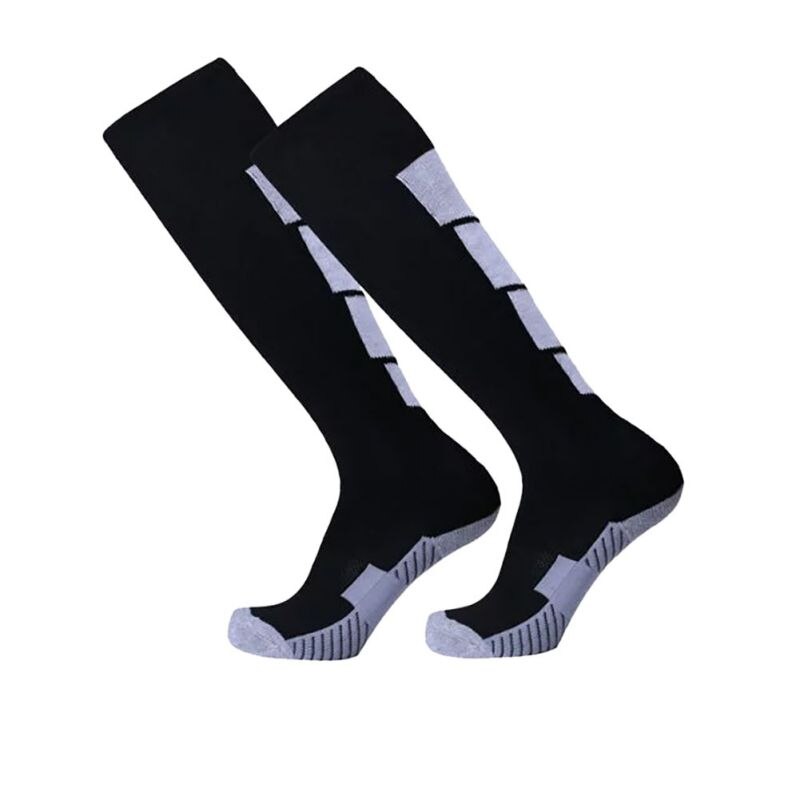 Sport Men Leg Compression Stretch Stockings Comfortable Relief Socks Football Soccer Plain Long Socks Cotton Over Knee High Sock: B