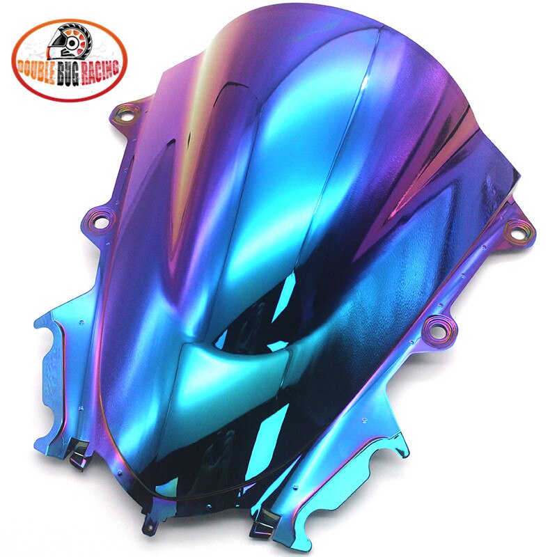 Motorcycle Electroplate Windshield Windscreen Viser Visor Deflector For YAMAHA YZF R15 V3.0 YZF-R15 V3 Double Bubble