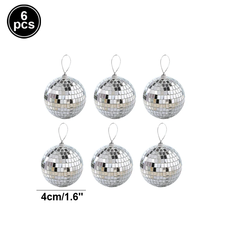 Bola de discoteca con espejo de 2-10cm, decoraciones de de los años 70, adornos colgantes reflectantes para decoración de pasteles de de cumpleaños, suministros de boda: Verde oliva