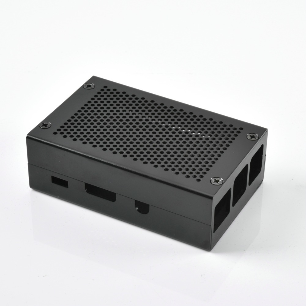 For Raspberry Pi 3 Case Black Aluminum Enclosure Case With 5V/2.5A Power Supply With Heat Sink Metal Cas Kit: White