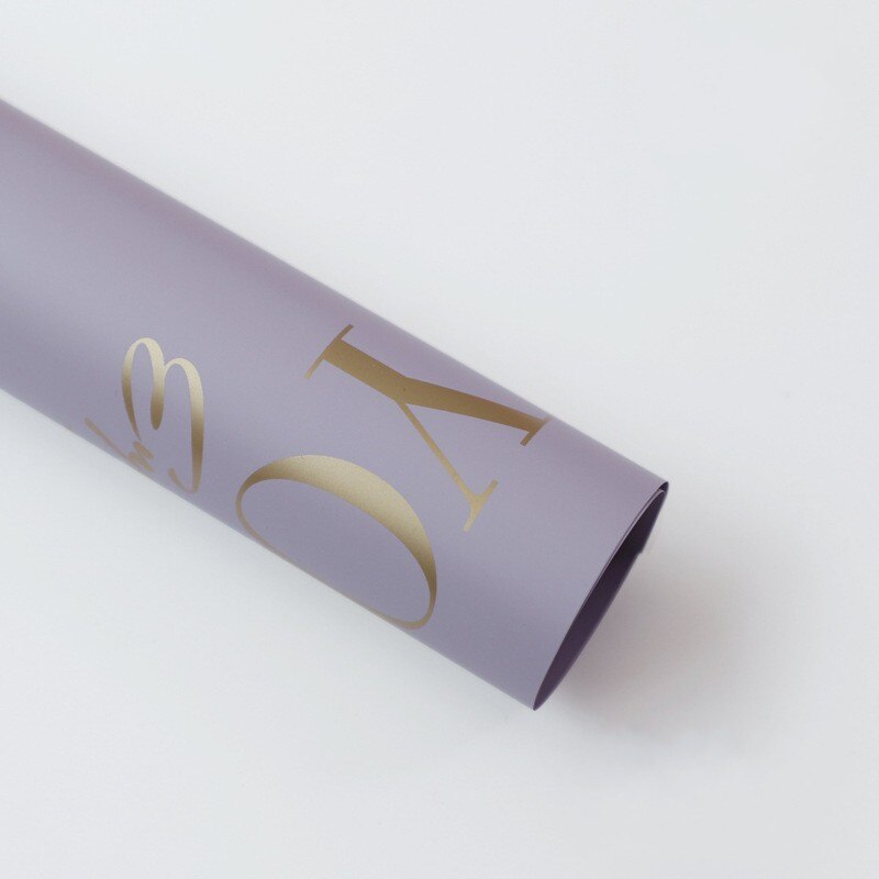 Waterproof Rose Flower Wrapping Paper Valentine's Day Bouquet Wrapping Paper Thickened Wrap Florist Bouquet Wrapping Paper: Purple