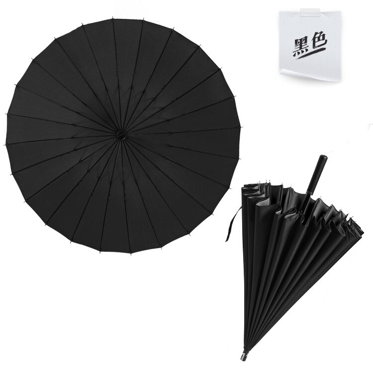 Women Travel Parasol Rain Umbrella Men Long Handle Big Golf Umbrella 24K Strong Double Windproof Glassfiber