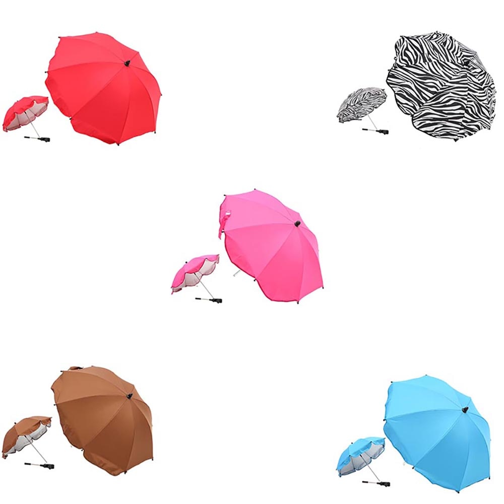 1Pcs Verstelbare Kinderwagen Paraplu Regen Uv-bescherming Baby Kinderwagen Zonnescherm Parasol Met Universele Klem