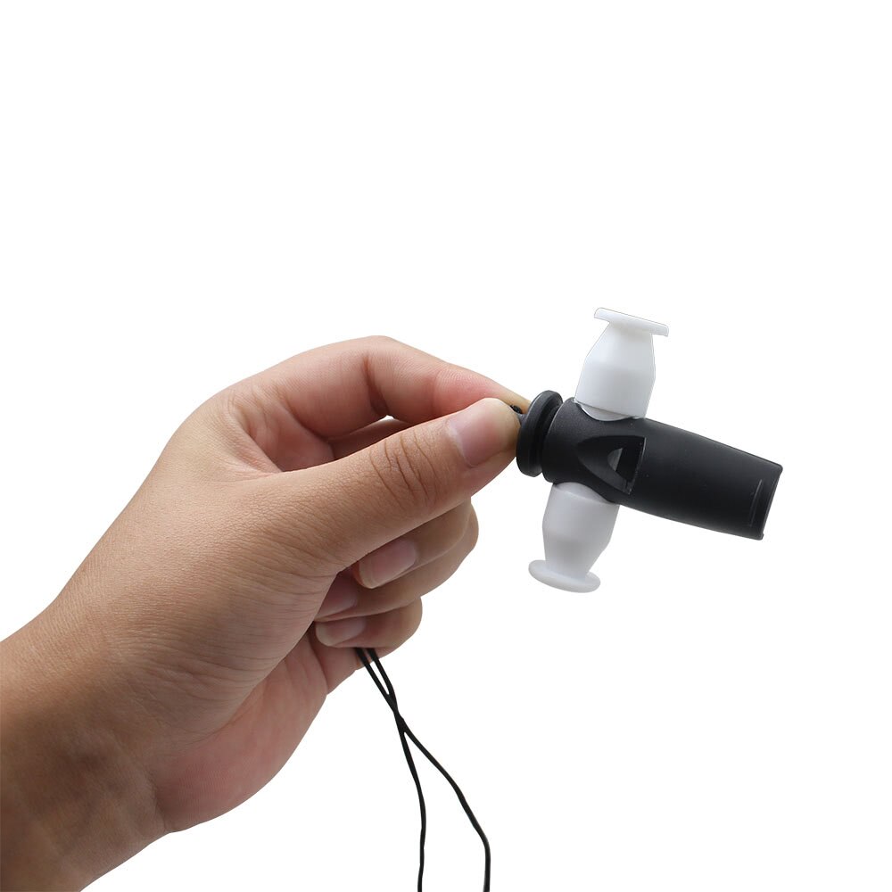 Brazilië Latin Muziek Samba Fluitje Tri-Tone Plastic Wit/Zwart Kleur Muziekinstrument: Default Title