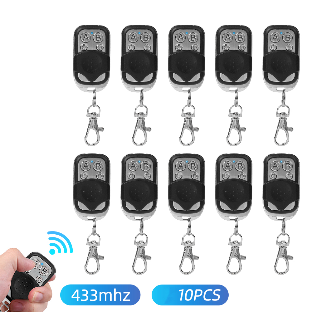 10/5 sztuk inteligentny powielacz kopiowania 433 mhz pilot 4 przycisk elektryczne drzwi garażowe brama zdalne klonowanie nadajnik 433.92 MHz: WHITE